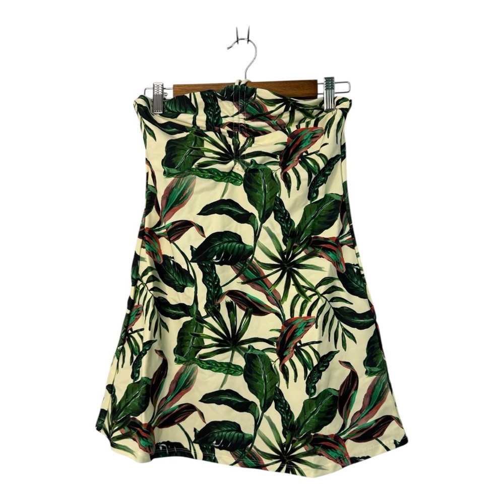 Andie Swim Waikiki Dress or Swim Cover Up Ivory Palm Tropical Print Small NWT - Picture 2 of 8